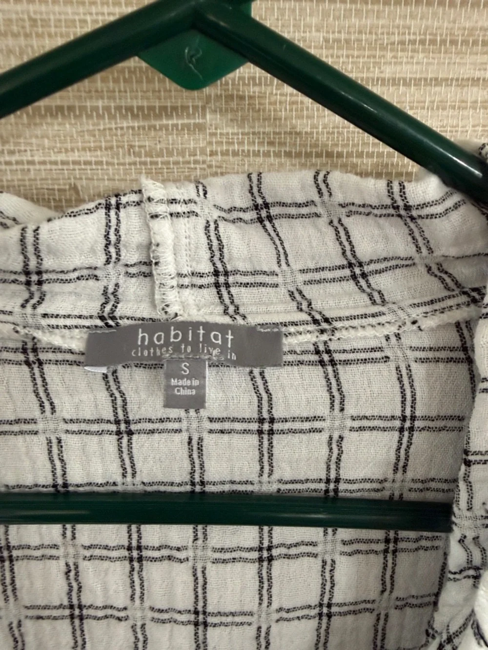 Habitat Women’s White Patterned Hooded Jacket Light weight size Small - Picture 2 of 5
